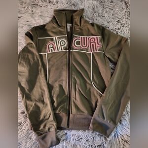 Rip Curl Olive Green Jacket with White Trim